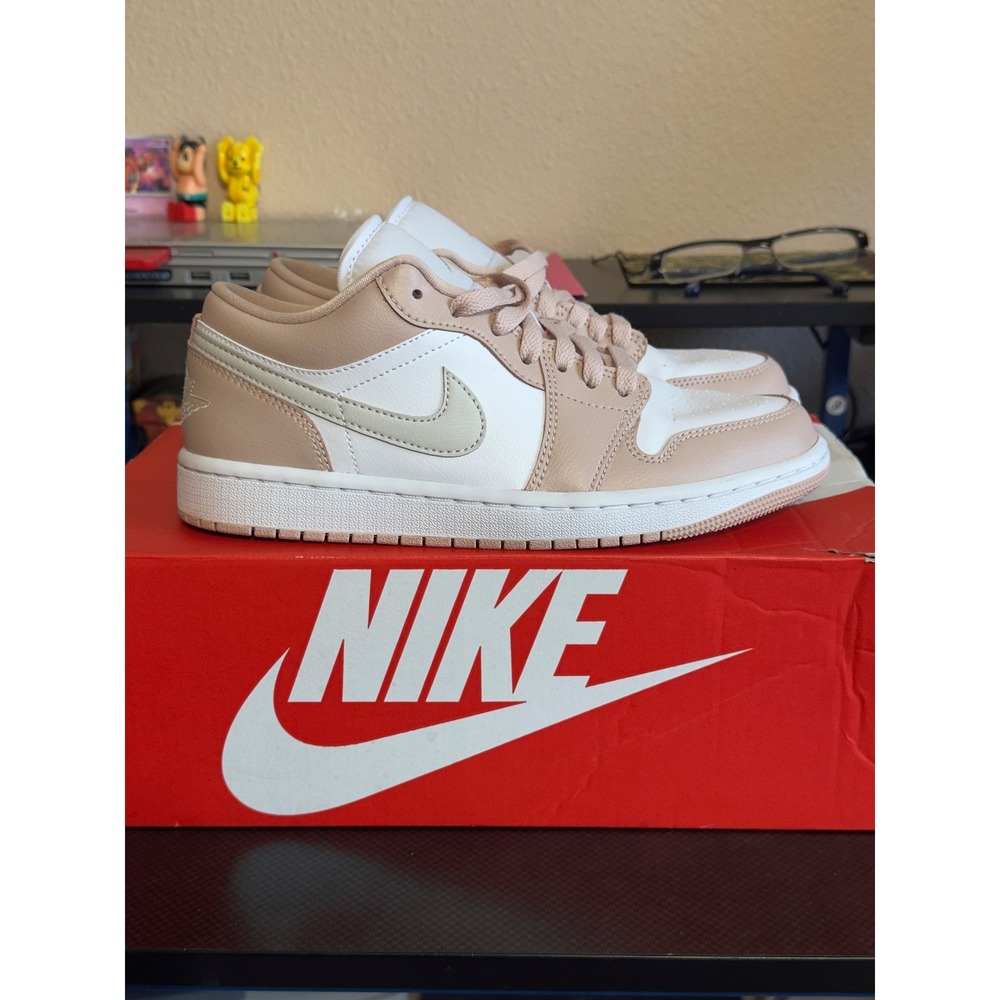 Nike Air Jordan 1 Low Desert Berry White Womens Sneakers DC0774-120 Size 7.5